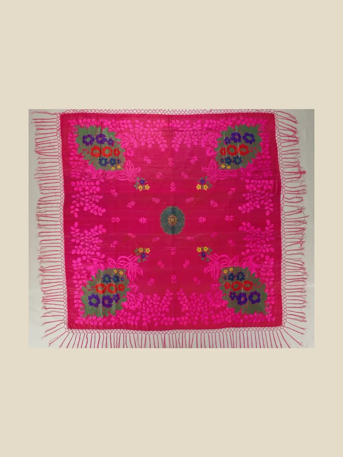 Gulnar Silk Scarf — Rose