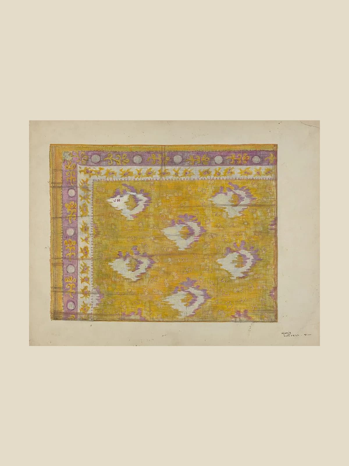 Basant Ikat Scarf — Saffron